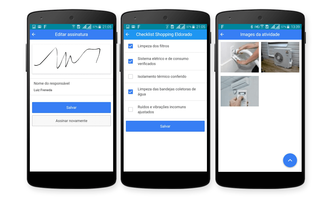 Principais funcionalidades do Field Control