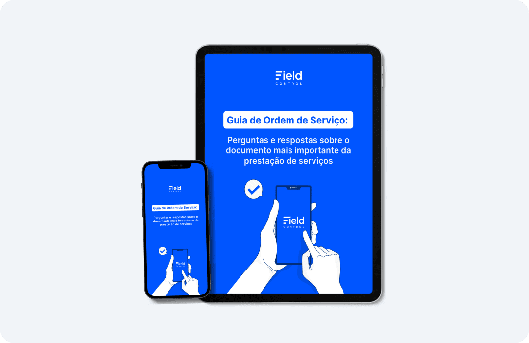 Computador e Celular com sistema de gestão de equipe externas