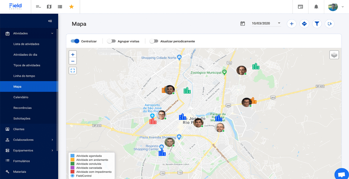 Controle de Cuidadores
