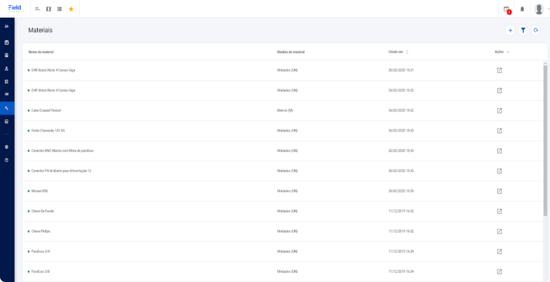 Controle de Equipamentos