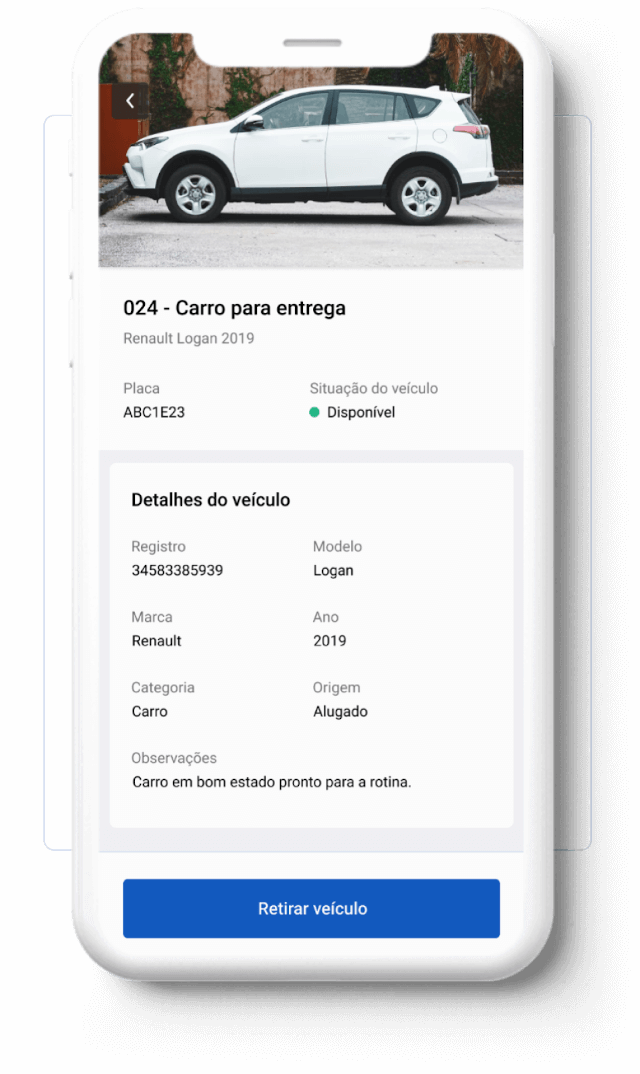Aplicativo de gestão de veículos